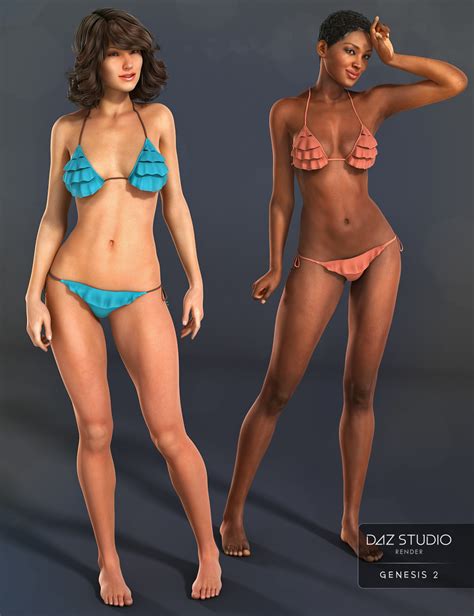 Frilly Triangle Bikini For Genesis Female S Daz D