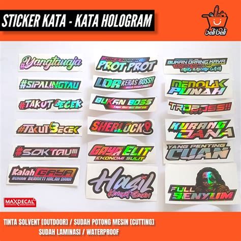 Jual Stiker Pack Racing Stiker Kata Kata Stiker Viral Stiker