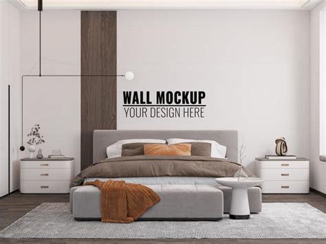 Free Interior Bedroom Wall Mockup Psd – DreamBundles