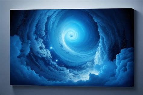 Premium Photo Celestial Blue Canvas