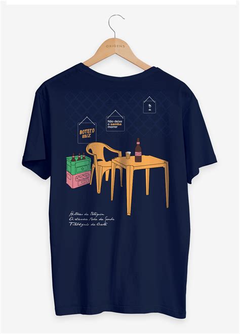 Camiseta Estonada Boteco Raiz Azul Escuro Origens