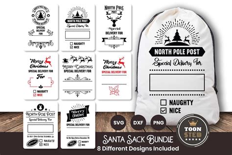 Santa Sack Svg Bundle For Cricut Vol Graphic By Toonsteb Creative