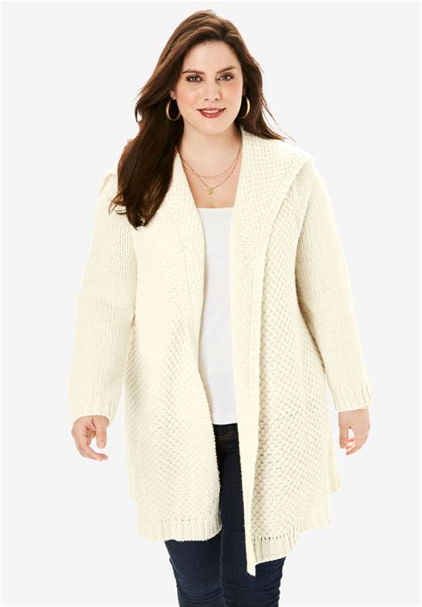 Chunky Tweed Cardigan Roamans