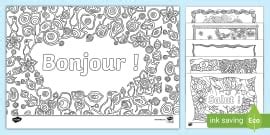 French Colours Activity Sheet Teacher Made Twinkl