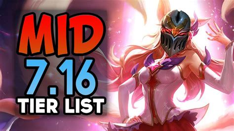 Patch 7 16 Best MID LANERS To CLIMB Solo Queue Tier List League Of