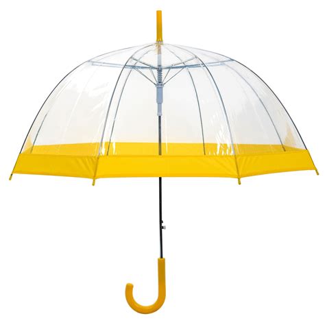 Clear Dome Umbrella - Pink / Black / Blue / Silver / Yellow - UH