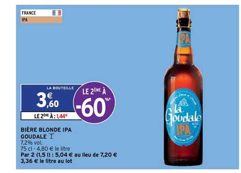 Promo Bière Blonde Ipa Goudale chez Intermarché Contact iCatalogue fr