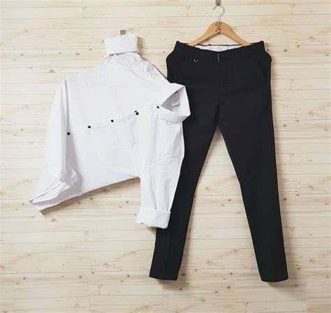 Formal White Shirt & Black Pant Combo - Evilato