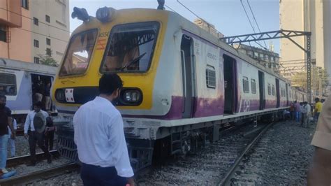 Mumbai Local Train Derails Near Csmt Re Railed Hours Later