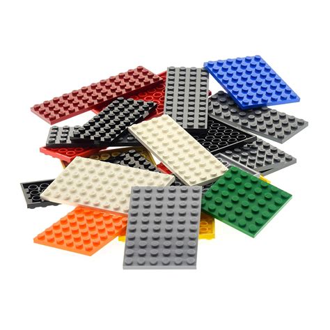 25 x Lego System Basic Bau Platten zufällig bunt gemischt