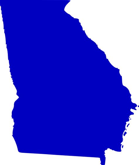 Georgia State Map Outline Solid Clip Art At Vector Clip Art Online Royalty Free