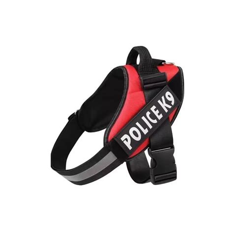 Pechera arnés anti tirones Police K9 rojo talla L GENERICO falabella