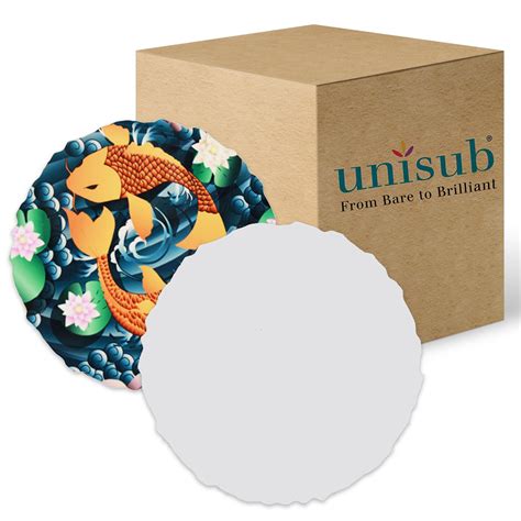 Unisub Sublimation Blank Coaster Hardboard Rustic Round With Cork