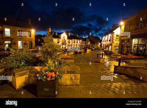 Town of Melrose, Scotland. Evening view of Melrose Town Centre shortly ...