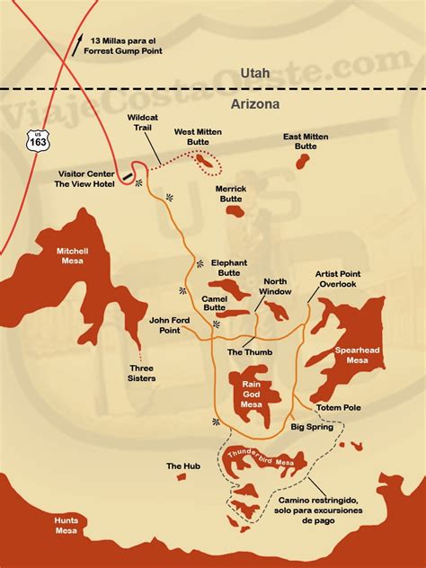 Monument Valley Trail Map