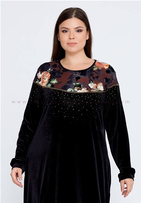 Aria Long Sleeve Midi Velvet Column Plus Size Black Casual Dress Aot