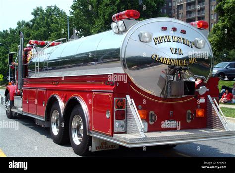 Rear Of Tanker Full Of Water Fire Truck From 5th District Vfd In