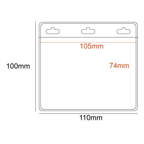 Pvc Pocket Holder 105x74mm 1 Slot Ezitag