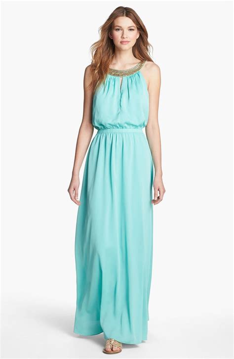 Vince Camuto Embellished Blouson Maxi Dress Nordstrom