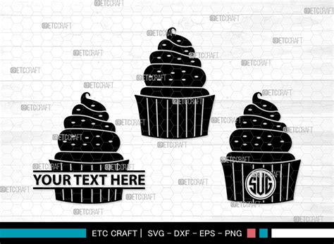 Cupcake Monogram Svg Sweet Cupcake Svg Graphic By Pixel Elites