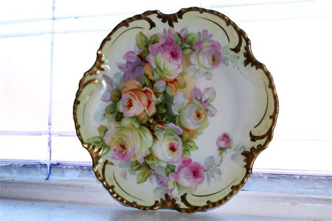 Antique Royal Munich Zeh Scherzer Bavaria Hand Painted Porcelain Plate