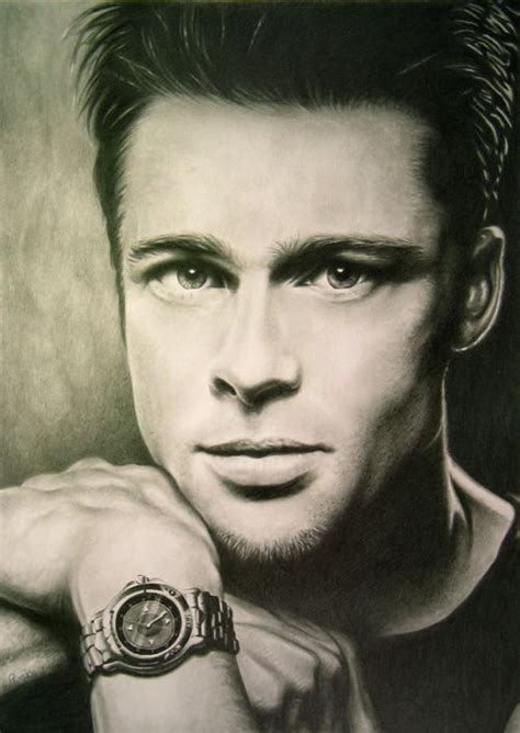 Pin By Weber S Art On Desenhos Brad Pitt Celebrity Drawings