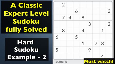 Sudoku A Real Classic Expert Level Sudoku How To Solve A Hard Level