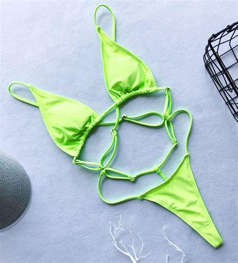 Buy YIMISAN Women S Sexy One Piece Sling Bikini High Cut Cheeky