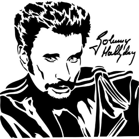 FANS DE JOHNNY HALLIDAY LA BOUTIQUE DE MARIE JO CREATION Pochoir