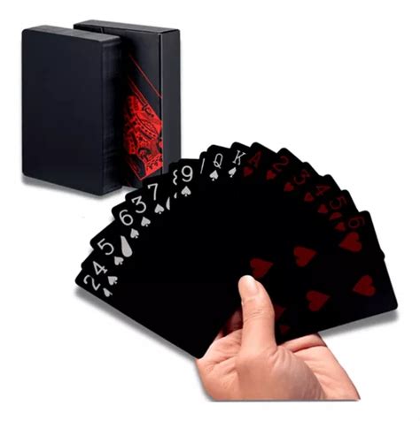 Baralho Jogo De Cartas Detalhes Vermelho 54 Cartas Luxo MercadoLivre