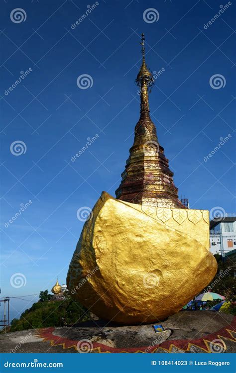 Kyaukthanban Or Stone Boat Stupa Kyaiktiyo Pagoda Mon State Myanmar