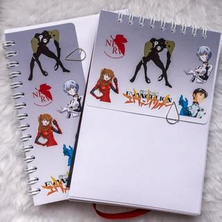 Caderno Sketchbook Neon Genesis Evangelion Rei Ayanami Cinza Mecha