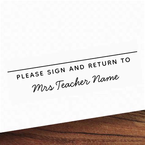 Please Sign And Return To Your Name Signature Self Inking Stamp Zazzle