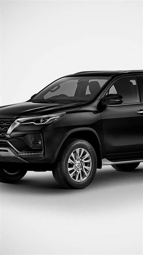 Fortuner Legender Black Car White Background Hd Phone Wallpaper Peakpx