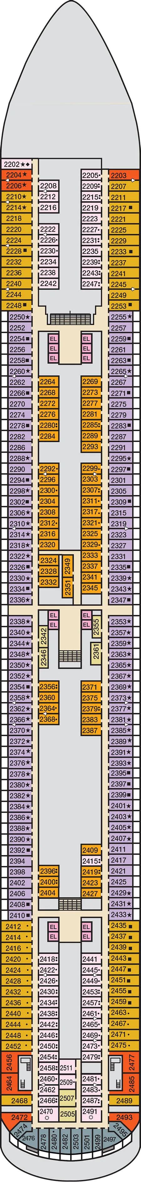 Detailed Carnival Firenze Deck Plan Cruise Deck Info