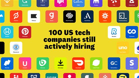 100 US tech companies still actively hiring