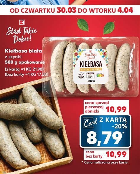 Promocja Kiełbasa biała z szynki w Kaufland