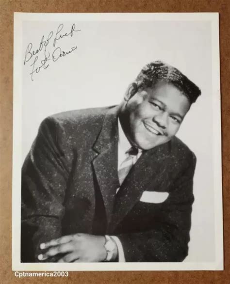 Authentic Fats Domino Photo Signed Autograph X Picclick Uk