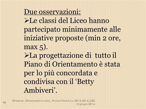 Orientamento In Uscita Relazione Finale Giugno Relazione