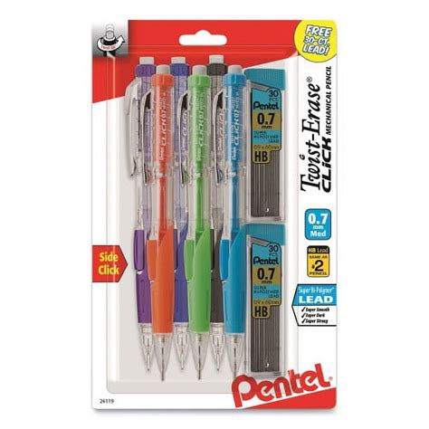 Pentel Twist Erase Click Mechanical Pencil Mm Hb Black