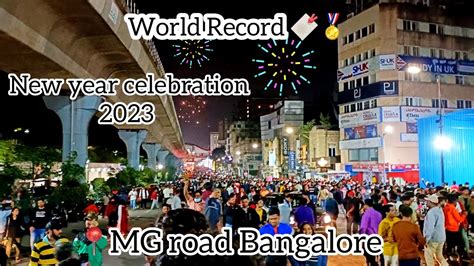 Record Breaking Crowd New Year Celebration Bangalore Tamil