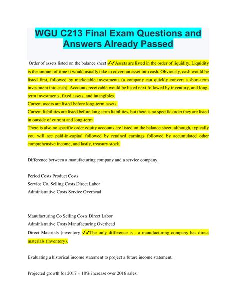 Wgu C Bundled Exam Questions And Answers Already Passed Browsegrades