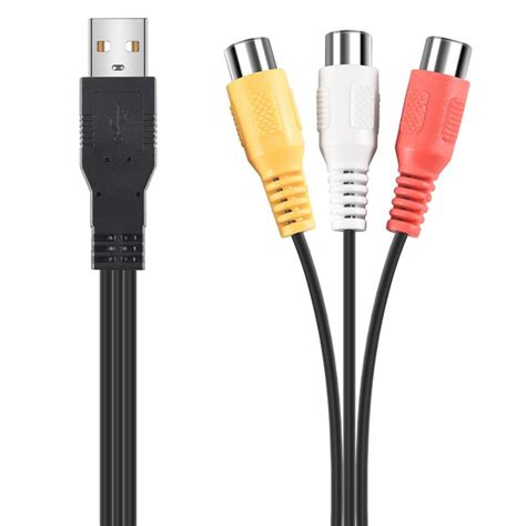 1 шт. штекер до 3 RCA женский адаптер аудио конвертер видео Av A/V Usb ...