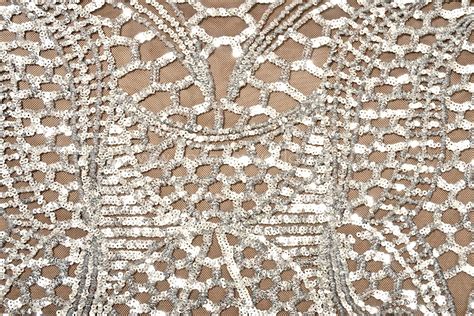 Stretch Sequins Blacksilver Spandex World