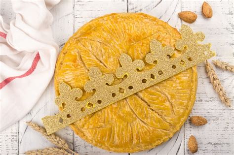 Premium Photo Homemade Galette Des Rois Cake With Handmade Kings