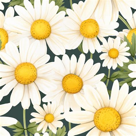 Premium AI Image There Are Many White Flowers With Yellow Centers On