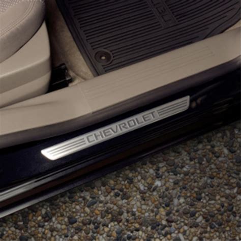 Chevrolet Malibu Front Door Sill Plates In Stainless Steel In Chevrolet