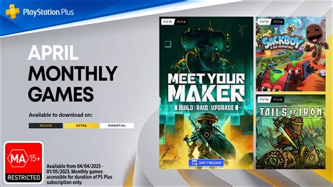 Playstation Plus Monthly Games For April Meet Your Maker Sackboy A