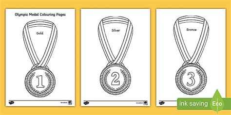 Free Olympic Medal Colouring Pages Activities Twinkl