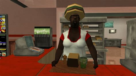 Gta San Andreas Sexy Burger Shot Clerk Big Smoke Mod